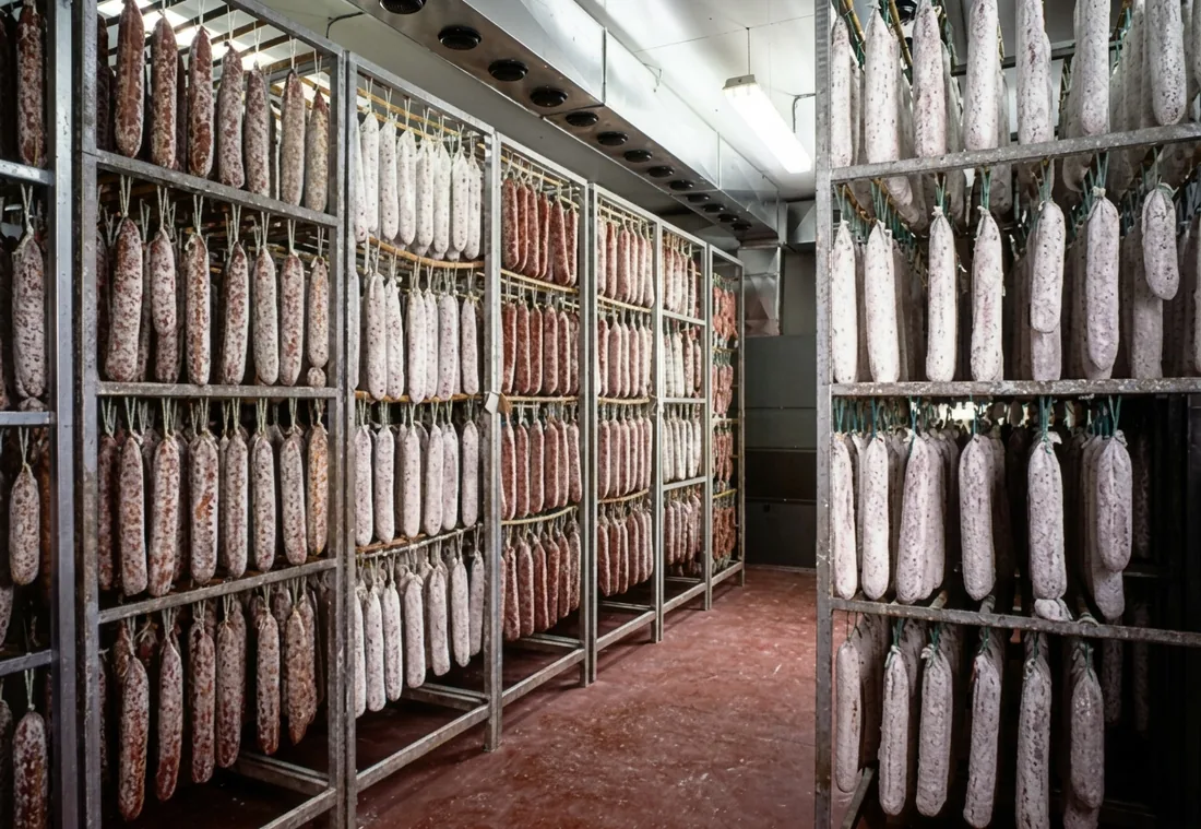 Sala de secado de embutidos con circuladores de aire